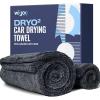 imageWigoo Premium Microfiber Car Drying Towel 1300GSM 2Size Set36241616 UltraAbsorbent No Streaks amp Scratches DualSided Edgeless Wash Towels with Twisted Loop for Cars Detailing SUV Truck2 Sizes Gray Set
