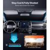 imageWigoo for Jeep Wrangler Windshield Sunshade OEM Design 100 Sun Blockage Foldable Heat Insulation Sun Shade with Storage Bag for Jeep Wrangler 20182026 Silver Coatingfor Ford F15025035045020152026