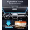 imageWigoo for Jeep Wrangler Windshield Sunshade OEM Design 100 Sun Blockage Foldable Heat Insulation Sun Shade with Storage Bag for Jeep Wrangler 20182026 Silver Coatingfor Ford Explorer20202026