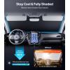 imageWigoo for Jeep Wrangler Windshield Sunshade OEM Design 100 Sun Blockage Foldable Heat Insulation Sun Shade with Storage Bag for Jeep Wrangler 20182026 Silver Coatingfor Subaru Crosstrek20182026