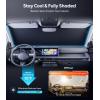 imageWigoo for Jeep Wrangler Windshield Sunshade OEM Design 100 Sun Blockage Foldable Heat Insulation Sun Shade with Storage Bag for Jeep Wrangler 20182026 Silver Coatingfor Hyundai Tucson20222026