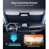 imageWigoo for Jeep Wrangler Windshield Sunshade OEM Design 100 Sun Blockage Foldable Heat Insulation Sun Shade with Storage Bag for Jeep Wrangler 20182026 Silver Coatingfor Nissan Rogue20212026
