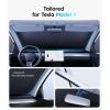 imageWigoo for Jeep Wrangler Windshield Sunshade OEM Design 100 Sun Blockage Foldable Heat Insulation Sun Shade with Storage Bag for Jeep Wrangler 20182026 Silver Coating1 Model Y 20162026