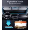 imageWigoo for Jeep Wrangler Windshield Sunshade OEM Design 100 Sun Blockage Foldable Heat Insulation Sun Shade with Storage Bag for Jeep Wrangler 20182026 Silver Coatingfor Toyota Camry20182026