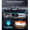 imageWigoo for Jeep Wrangler Windshield Sunshade OEM Design 100 Sun Blockage Foldable Heat Insulation Sun Shade with Storage Bag for Jeep Wrangler 20182026 Silver Coatingfor Chevrolet Trax20242026