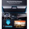 imageWigoo for Jeep Wrangler Windshield Sunshade OEM Design 100 Sun Blockage Foldable Heat Insulation Sun Shade with Storage Bag for Jeep Wrangler 20182026 Silver Coatingfor Jeep Grand Cherokee20222026