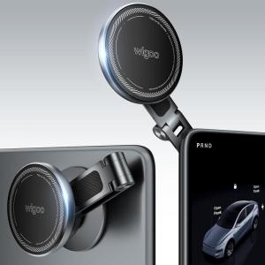 imageWigoo Tesla Phone Mount OEMStyle Strongest Magnet 360 Rotation Foldable Hidden Phone Holder for Tesla Model 3YXS for Magsafe iPhone 1712 Series Tesla Model Y Model 3 Accessories