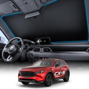 imageWigoo for Jeep Wrangler Windshield Sunshade OEM Design 100 Sun Blockage Foldable Heat Insulation Sun Shade with Storage Bag for Jeep Wrangler 20182026 Silver Coatingfor Mazda CX520172026