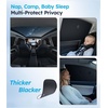 image:imageWigoo 2026 Upgrade 8PCS Full Set Window Sunshade for Tesla Model Y Juniper 20252026 7Layer Cooler amp Blacker IceCrystal Tech with Windshield for Sun Block Baby Camping Privacy Napping Relax7 PCS for Model Y 20202024