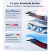 image:imageWigoo 2026 Upgrade 8PCS Full Set Window Sunshade for Tesla Model Y Juniper 20252026 7Layer Cooler amp Blacker IceCrystal Tech with Windshield for Sun Block Baby Camping Privacy Napping Relax6PCS for Model 3 Highland 20242026