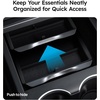 image:imageWigoo Center Console Organizer for Tesla Model Y Juniper Only Premium amp Performance 2025 2026 and All Model 3 Highland Accessories DoubleLayer Storage Smooth Sliding 2PCS BlackBlack