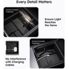 image:imageWigoo Center Console Organizer for Tesla Model Y Juniper Only Premium amp Performance 2025 2026 and All Model 3 Highland Accessories DoubleLayer Storage Smooth Sliding 2PCS BlackBlack