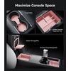 image:imageWigoo Center Console Organizer for Tesla Model Y Juniper Only Premium amp Performance 2025 2026 and All Model 3 Highland Accessories DoubleLayer Storage Smooth Sliding 2PCS BlackPink