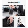 image:imageWigoo Key Card Holder for Tesla with AirTag Slot ScratchResistant Carbon Fiber Texture Hard PC Key Card Case with Keychain for Model 3YSX Cybertruck Accessories 2PackBlack Leather
