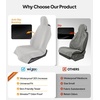 image:imageWigoo Microfiber Car Seat Cover Towel Waterproof amp Sweatproof OdorProof for Use After Gym Universal Fit Machine Washable NonSlip Backing Seat Covers for Car Truck SUV Van 1 Pack GrayGray
