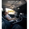image:imageWigoo Windshield Sun Shade Umbrella for Tesla Model Y 100 Sun Blockage Ice Cooling Fabric Foldable Heat Insulation Front Window Sunshade Umbrella for Tesla Model Y 20202026 JuniperUniversal