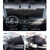 image:imageWigoo Windshield Sun Shade Umbrella for Tesla Model Y 100 Sun Blockage Ice Cooling Fabric Foldable Heat Insulation Front Window Sunshade Umbrella for Tesla Model Y 20202026 JuniperSpecific