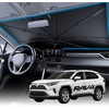 image:imageWigoo Windshield Sun Shade Umbrella for Tesla Model Y 100 Sun Blockage Ice Cooling Fabric Foldable Heat Insulation Front Window Sunshade Umbrella for Tesla Model Y 20202026 JuniperSpecific