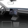 image:imageWigoo 3PCS Center Console Accessories for Tesla Model Y Juniper Wireless Charger Mat 154 Screen Edge Cover Rearview Mirror Cover for Model Y Juniper Premium and Performance Only BlackBlack