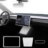 image:imageWigoo 3PCS Center Console Accessories for Tesla Model Y Juniper Wireless Charger Mat 154 Screen Edge Cover Rearview Mirror Cover for Model Y Juniper Premium and Performance Only BlackWhite