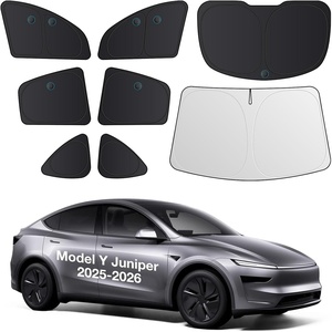 image:imageWigoo 2026 Upgrade 8PCS Full Set Window Sunshade for Tesla Model Y Juniper 20252026 7Layer Cooler amp Blacker IceCrystal Tech with Windshield for Sun Block Baby Camping Privacy Napping Relax8PCS for Model Y Juniper