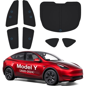 image:imageWigoo 2026 Upgrade 8PCS Full Set Window Sunshade for Tesla Model Y Juniper 20252026 7Layer Cooler amp Blacker IceCrystal Tech with Windshield for Sun Block Baby Camping Privacy Napping Relax7 PCS for Model Y 20202024