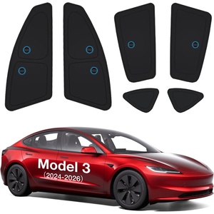 image:imageWigoo 2026 Upgrade 8PCS Full Set Window Sunshade for Tesla Model Y Juniper 20252026 7Layer Cooler amp Blacker IceCrystal Tech with Windshield for Sun Block Baby Camping Privacy Napping Relax6PCS for Model 3 Highland 20242026