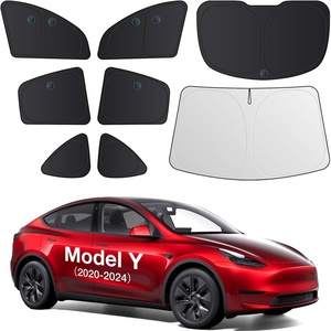 image:imageWigoo 2026 Upgrade 8PCS Full Set Window Sunshade for Tesla Model Y Juniper 20252026 7Layer Cooler amp Blacker IceCrystal Tech with Windshield for Sun Block Baby Camping Privacy Napping Relax8PCS for Model Y 20202024