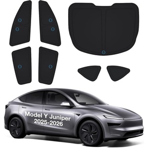 image:imageWigoo 2026 Upgrade 8PCS Full Set Window Sunshade for Tesla Model Y Juniper 20252026 7Layer Cooler amp Blacker IceCrystal Tech with Windshield for Sun Block Baby Camping Privacy Napping Relax7PCs for Model Y Juniper 20252026