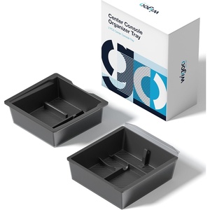 image:imageWigoo Center Console Organizer for Tesla Model Y Juniper Only Premium amp Performance 2025 2026 and All Model 3 Highland Accessories DoubleLayer Storage Smooth Sliding 2PCS BlackBlack